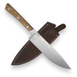 Nóż Kuchenny BPS Knives Rosemary Stal Nierdzewna 5Cr14MoV Drewna Orzech Brązowa Pochwa Skórzana - obrazek 5