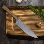 Nóż Kuchenny BPS Knives Rosemary Stal Nierdzewna 5Cr14MoV Drewna Orzech Brązowa Pochwa Skórzana - obrazek 7