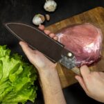 Nóż Kuchenny BPS Knives Rosemary Stal Nierdzewna 5Cr14MoV Drewna Orzech Brązowa Pochwa Skórzana - obrazek 6