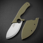 Nóż Petrified Fish EEL PFH01 GRW Stonewashed 9CR18MOV Green G10 Handle Green G10 Sheath - obrazek 2