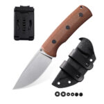 Noż terenowy Petrified Fish Beluga PF-P01F BRMS Brown Micarta - obrazek 4