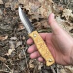 Nóż Arctic Legend Hiker's Knife Full Tang Stal Węglowa Brzoza Karelska Skórzana Pochwa - obrazek 2