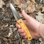 Nóż Arctic Legend Hiker's Knife Full Tang Stal Nierdzewna Brzoza Karelska Skórzana Pochwa - obrazek 5