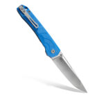 Nóż Składany Petrified Fish Ripple PFP11BS Satin 14C28N Blue G10 - obrazek 2