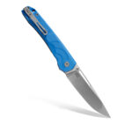 Nóż Składany Petrified Fish Ripple PFP11BW Stonewashed 14C28N Blue G10 - obrazek 4