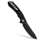 Nóż Składany Petrified Fish WaterSpout PFP12DDW Black Stonewashed 14C28N Black G10 - obrazek 2