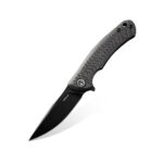 Nóż składany Petrified Fish Warrior X PF949XCDW Black Stonewashed K110 Carbon Fiber - obrazek 3