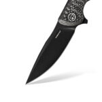 Nóż składany Petrified Fish Warrior X PF949XCDW Black Stonewashed K110 Carbon Fiber - obrazek 4