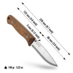 Nóż Bushcraftowy BPS Knives Bushmate 2.0 by DBK ze Skórzaną Pochwą i Krzesiwem - obrazek 10