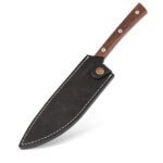 Nóż Kuchenny BPS Knives Rosemary Umber - Wersja Limitowana | Stal Nierdzewna 5Cr14MoV Drewno Dębu Bagiennego Czarna Skórzana Pochwa - obrazek 2