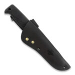 Nóż Peltonen Knives M07 Ranger Puukko Sissipuukko FJP256 Stal N690 PTFE Czarna Rękojeść TPE Czarna Pochwa Skórzana - obrazek 3