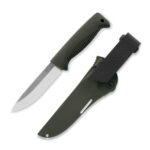 Nóż Peltonen Knives M07 Ranger Puukko Sissipuukko FJP259 Stal N690 PTFE Zielona Rękojeść TPE Zielona Pochwa Kompozytowa