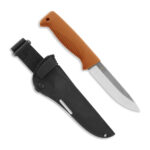 Nóż Peltonen Knives M07 Ranger Puukko Sissipuukko FJP260 Stal N690 PTFE Pomarańczowa Rękojeść TPE Czarna Pochwa Kompozytowa - obrazek 2