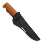 Nóż Peltonen Knives M07 Ranger Puukko Sissipuukko FJP260 Stal N690 PTFE Pomarańczowa Rękojeść TPE Czarna Pochwa Kompozytowa - obrazek 4