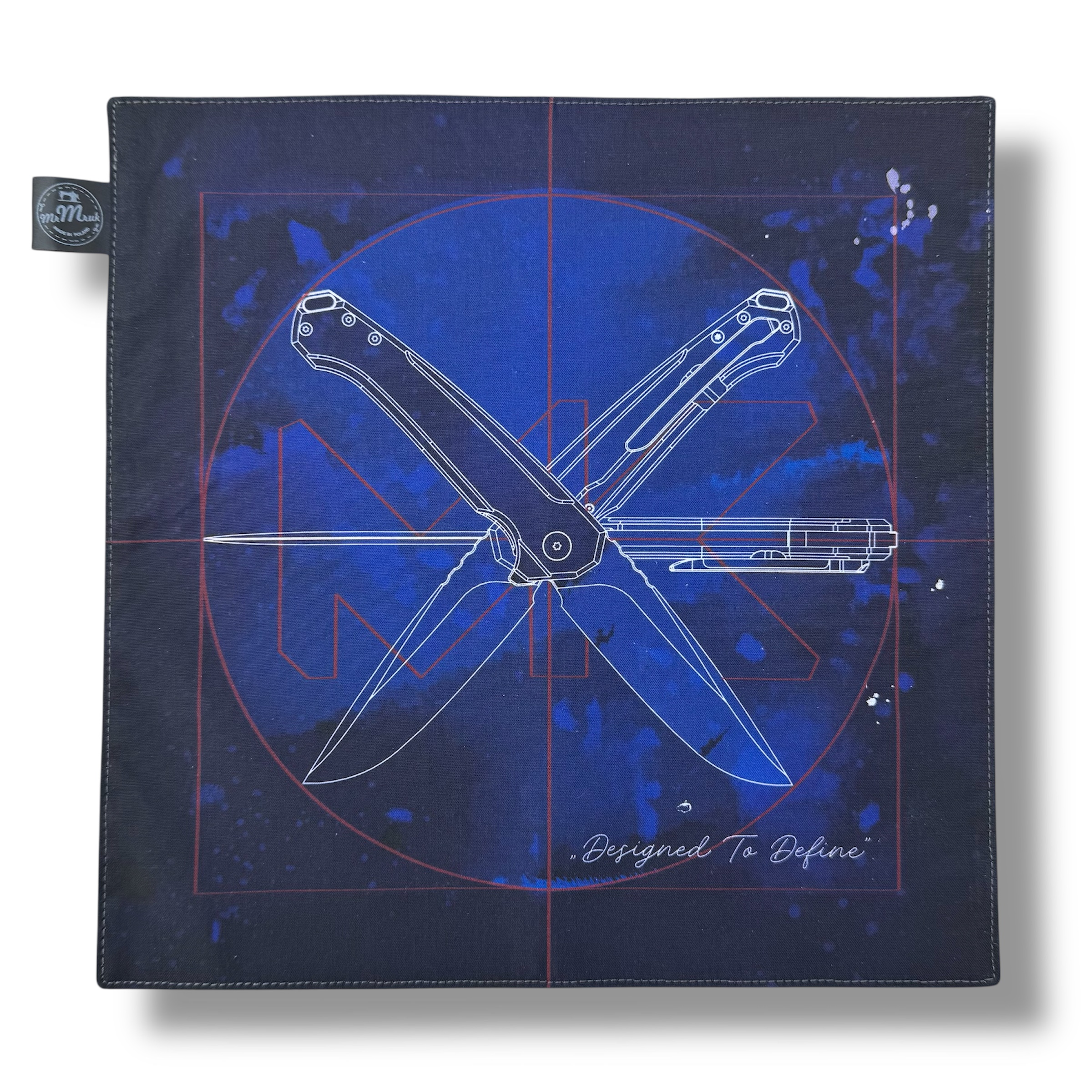 MK-Knives-Tools-Hankie-EDC-DTD-TTE-MK-00.0043-01.jpeg MK Knives & Tools Chusteczka EDC "Designed To Define / Trust The Edge" by Mr. Mruk - obrazek 1