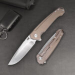 Nóż Składany MK Knives & Tools Ingeni Vanguard | Satin CPM-S90V Bronze Titanium Flipper Frame Lock - obrazek 6