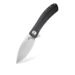 Nóż Składany Trollsky Knives Mandu EVO MTE013 Liner Lock Satin MagnaCut Black CarbonTex G10 - obrazek 3