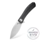 Nóż Składany Trollsky Knives Mandu EVO MTE013 Liner Lock Satin MagnaCut Black CarbonTex G10