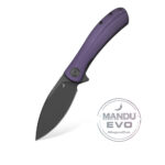 Nóż Składany Trollsky Knives Mandu EVO MTE014 Liner Lock Black Stonewashed MagnaCut Purple G10